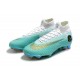 Botas de Futbol de Tacos Nike Mercurial Superfly VI CR7 360 Elite FG Azul Dorado Blanco