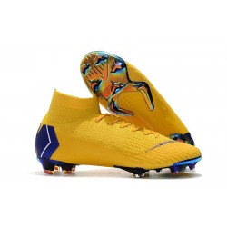 Zapatos Futbol Nike Mercurial Superfly VI 360 Elite FG Amarillo Azul