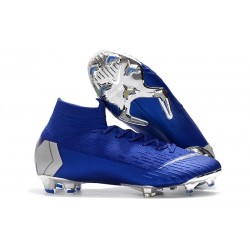Botas de Futbol de Tacos Nike Mercurial Superfly VI CR7 360 Elite FG Azul Plata