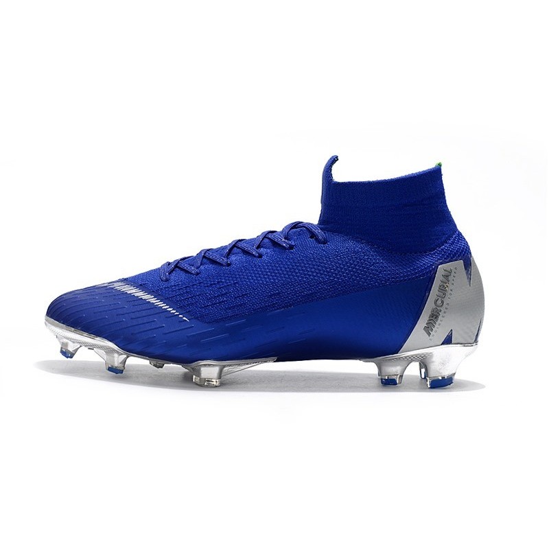 Botas de Futbol de Tacos Nike Mercurial Superfly VI CR7 360 Elite FG Azul  Plata