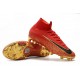 Botines Futbol Nike Mercurial Superfly VI 360 Elite FG Oro Negro Rojo