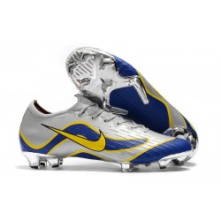 2018 Botas de Fútbol Nike Mercurial Vapor 12 Elite FG Plata Azul Amarillo