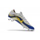 2018 Botas de Fútbol Nike Mercurial Vapor 12 Elite FG Plata Azul Amarillo
