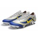 2018 Botas de Fútbol Nike Mercurial Vapor 12 Elite FG Plata Azul Amarillo