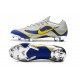 2018 Botas de Fútbol Nike Mercurial Vapor 12 Elite FG Plata Azul Amarillo