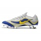 2018 Botas de Fútbol Nike Mercurial Vapor 12 Elite FG Plata Azul Amarillo