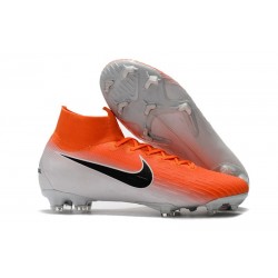 Baratas Zapatillas de fútbol Nike Mercurial Superfly VI 360 Elite FG Naranja Blanco