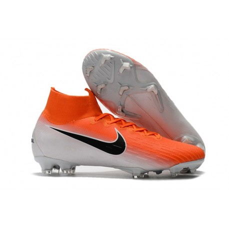 Baratas Zapatillas de fútbol Nike Mercurial Superfly VI 360 Elite FG Naranja Blanco