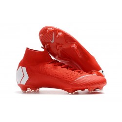 Baratas Zapatillas de fútbol Nike Mercurial Superfly VI 360 Elite FG Rojo Blanco