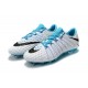Nuevo Tacón de fútbol Nike HyperVenom Phantom III FG Azul Blanco