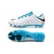 Nuevo Tacón de fútbol Nike HyperVenom Phantom III FG Azul Blanco