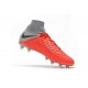 Zapatos de fútbol Nike Hypervenom Phantom III DF FG para Hombre Rojo Gris