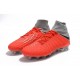 Zapatos de fútbol Nike Hypervenom Phantom III DF FG para Hombre Rojo Gris