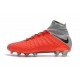 Zapatos de fútbol Nike Hypervenom Phantom III DF FG para Hombre Rojo Gris