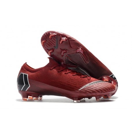 Zapatillas de fútbol Nike Mercurial Vapor XII Elite FG Negro Rojo