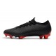 Zapatillas de fútbol Nike Mercurial Vapor XII Elite FG Jordan X PSG Negro Rojo