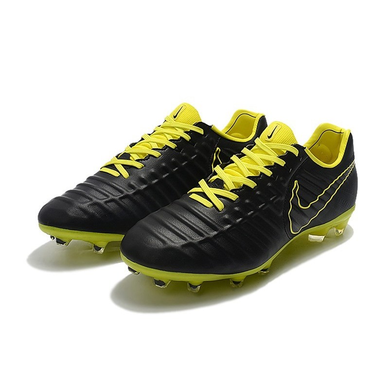 nike tiempo negro y amarillo