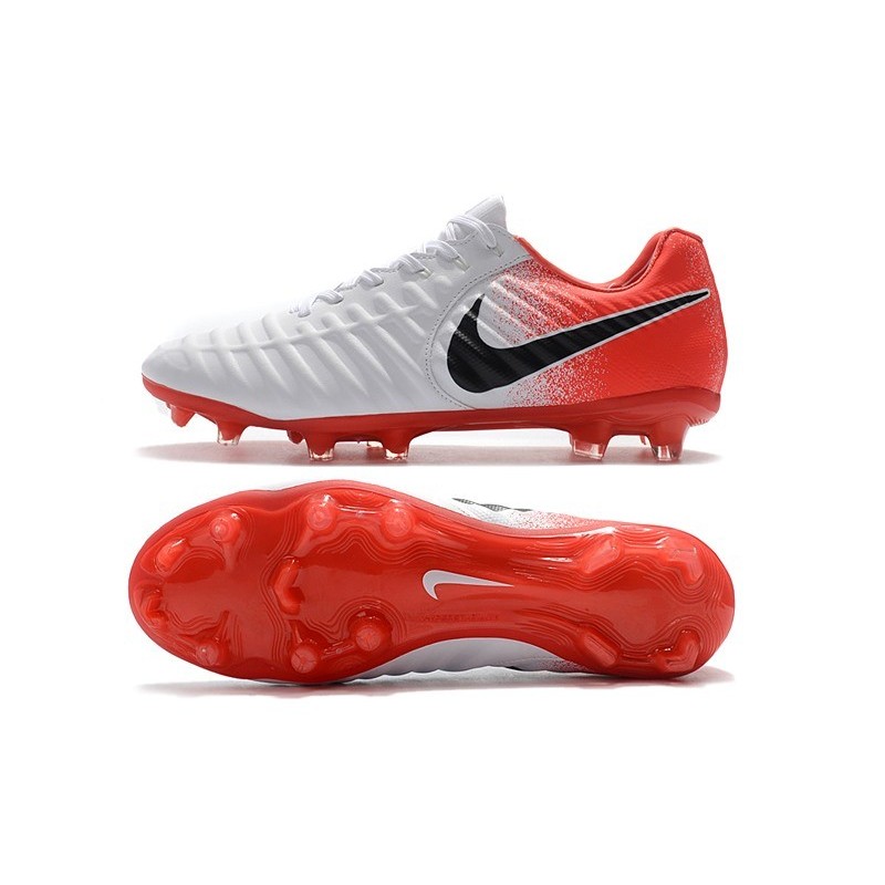 Zapatillas de fútbol Baratas Nike Tiempo Legend VII FG Blanco Rojo Negro
