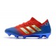 Zapatillas de fútbol Adidas Nemeziz Messi 18.1 FG Rojo Azul Plata