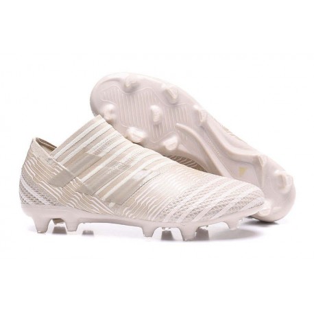 Zapatos de fútbol Adidas Nemeziz 17+ 360 Agility FG Marrón Claro Sésamo Blanco