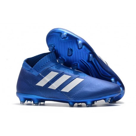 Zapatillas de fútbol adidas Nemeziz 18+ FG - Azul Blanco