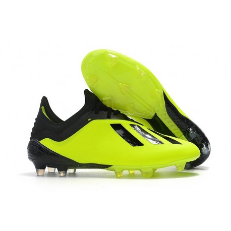Botas Baratas - Zapatillas de fútbol Adidas X 18.1 FG Amarillo Negro