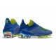 Zapatillas de fútbol Baratas Adidas X 18+ FG Fútbol Azul Solar Amarillo Núcleo Negro