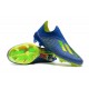 Zapatillas de fútbol Baratas Adidas X 18+ FG Fútbol Azul Solar Amarillo Núcleo Negro
