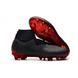 Zapatillas de fútbol Baratas Nike Phantom Vision Elite DF FG Jordan X PSG Negro Rojo