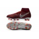 Botas de fútbol Nike Phantom VSN Elite DF FG Rojo Vino Plata