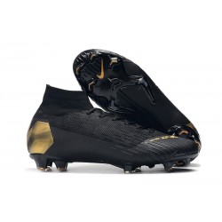 Baratas Zapatillas de fútbol Nike Mercurial Superfly VI 360 Elite FG Oro Negro