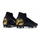 Baratas Zapatillas de fútbol Nike Mercurial Superfly VI 360 Elite FG Oro Negro