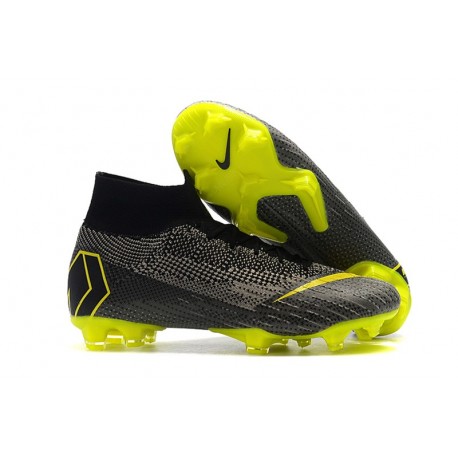 Baratas Zapatillas de fútbol Nike Mercurial Superfly VI 360 Elite FG Gris Amarillo