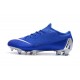Zapatillas de fútbol Nike Mercurial Vapor XII Elite FG Negro Plateado Azul