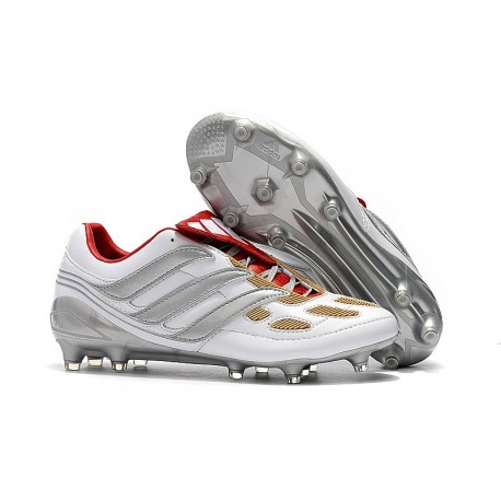 Zapatillas de fútbol Adidas Predator Precision FG Gris Oro Rojo