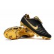 Zapatillas de fútbol Nike Tiempo Legend VII R10 Elite FG Negro Oro Metalizado
