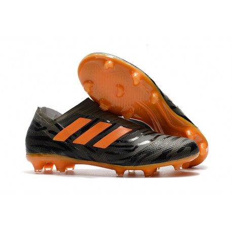 Botas de fútbol Adidas Nemeziz 17+ 360 Agility FG Negro Naranja