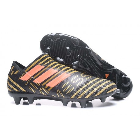 Botas de fútbol para Hombre Adidas Nemeziz 17+ 360 Agility FG Negro Rojo Dorado