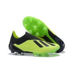 Zapatillas de fútbol Baratas Adidas X 18+ FG Verde Eléctrico Negro Lima