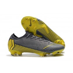 Nuevas Botas Nike Mercurial Vapor 12 Elite FG Gris Negro Gris Oscuro