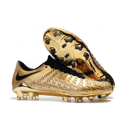 Tacos de futbol 2019 Nike HyperVenom Phantom III FG Oro Negro