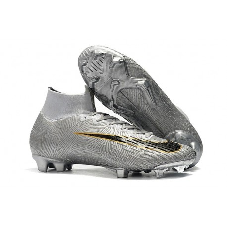 Nike Botas de Fútbol Mercurial Superfly 6 Elite FG Plata Negro