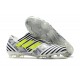 Botas de fútbol para Hombre Adidas Nemeziz 17+ 360 Agility FG Blanco Amarillo Negro