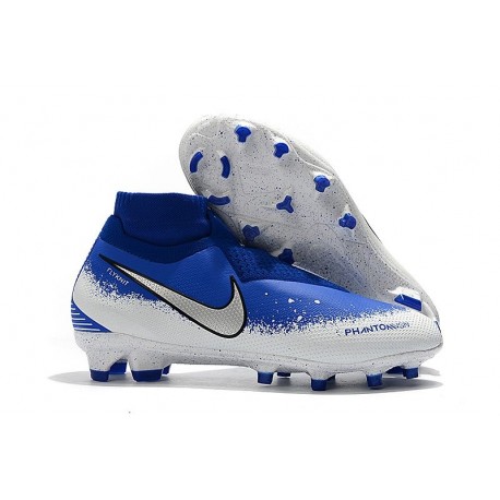 Botas de fútbol Nike Phantom VSN Elite DF FG Azul Blanco Plata
