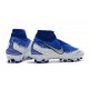 Botas de fútbol Nike Phantom VSN Elite DF FG Azul Blanco Plata