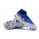 Botas de fútbol Nike Phantom VSN Elite DF FG Azul Blanco Plata
