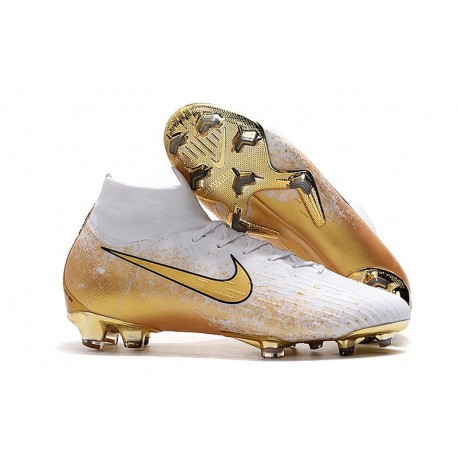 Nike Botas de Fútbol Mercurial Superfly 6 Elite FG Blanco Oro