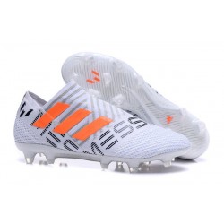 Zapatos de fútbol Baratas Adidas Nemeziz 17+ 360 Agility FG Blanco Naranja Gris