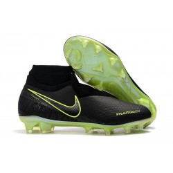 Nike Phantom Vision Elite DF FG Zapatos de Fútbol Amarillo Fluorescente Negro