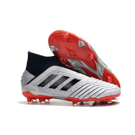 Zapatillas de Fútbol adidas Predator 19+ FG Argento Rojo Negro